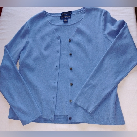Charter Club Silk Blend Cardigan Sweater 2 Piece Set Petite Medium - Picture 9 of 14